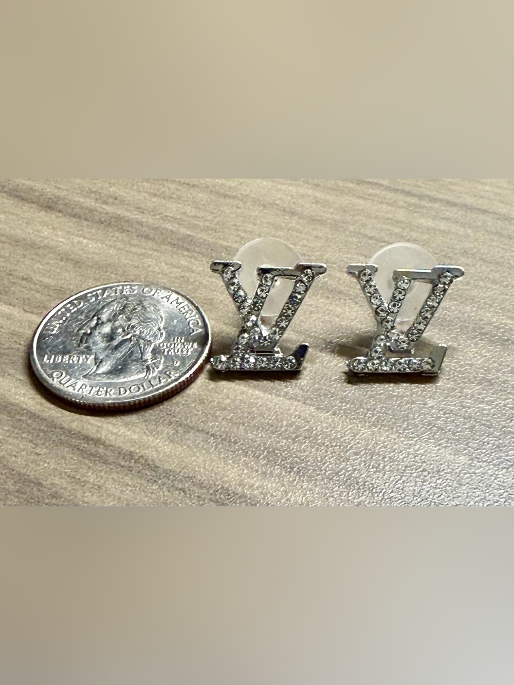 Bling Letter Earrings